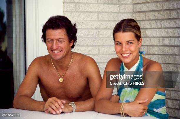 La princesse Caroline de Monaco et son époux Philippe Junot, en juillet 1978, Monaco.