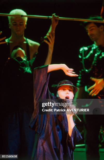 Jeanne Mas à l'Olympia le 17 novembre 1985 à Paris, France.