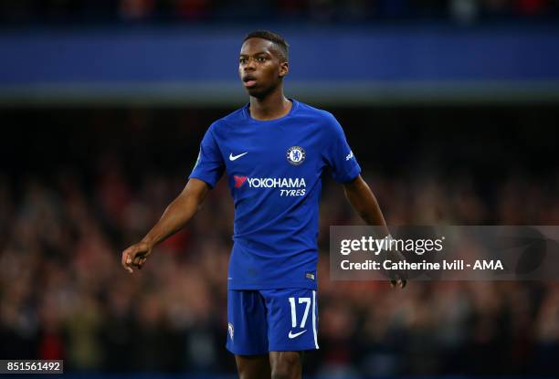 Charly Musonda of Chelsea during the Carabao Cup Third Round match between Chelsea and Nottingham Forest at Stamford Bridge on September 20, 2017 in...