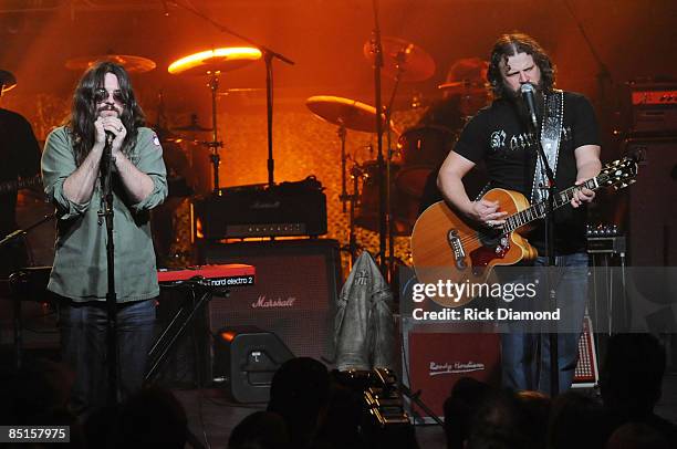 Singer/Songwriter Shooter Jennings and Singer/Songwriter Jamey Johnson during the Taping Of CMT Crossroads on February 27, 2009 at Rocketown in...