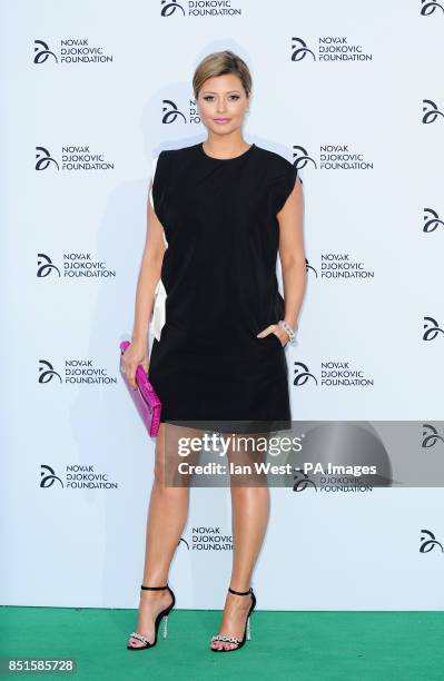 Holly Valance attends the Novak Djokovic Foundation party at the Roundhouse in London.