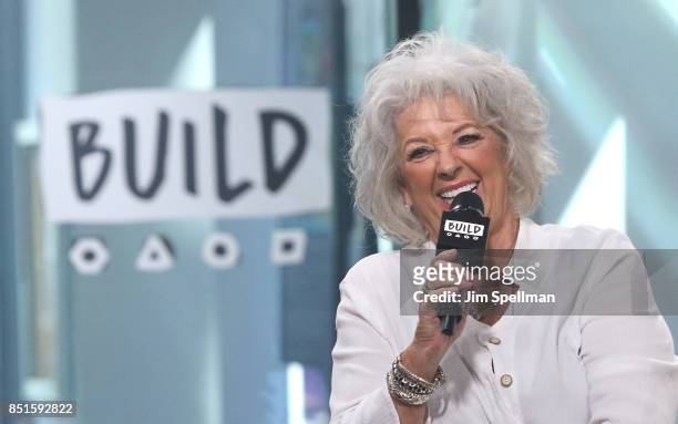 Chef Paula Deen attends Build to discuss her new cookbook "At The Southern Table With Paula Deen" at Build Studio on September 22, 2017 in New York...