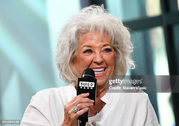 Chef Paula DeenÊvisits Build to discuss her new cookbook, "At The Southern Table with Paula Deen" at Build Studio on September 22, 2017 in New York...