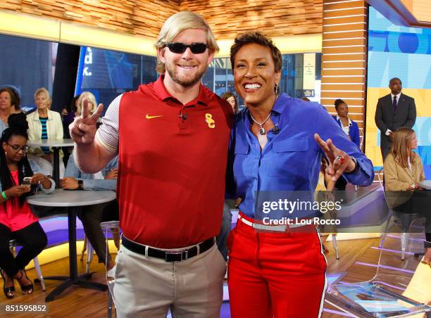 Blind University of Southern California Football player Jake Olson is a guest on "Good Morning America," on Friday, September 22 airing on the Walt...