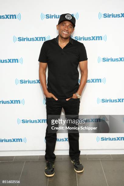 Actor Hill Harper visits SiriusXM Studios on September 22, 2017 in New York City.