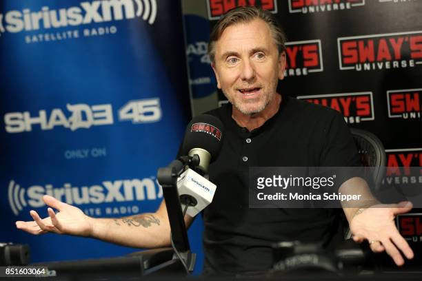 Actor Tim Roth visits 'Sway in the Morning' with Sway Calloway on Eminem's Shade 45 at the SiriusXM Studios on September 22, 2017 in New York City.