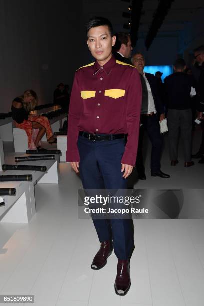 Bryanboy attends the Versace show during Milan Fashion Week Spring/Summer 2018 on September 22, 2017 in Milan, Italy.