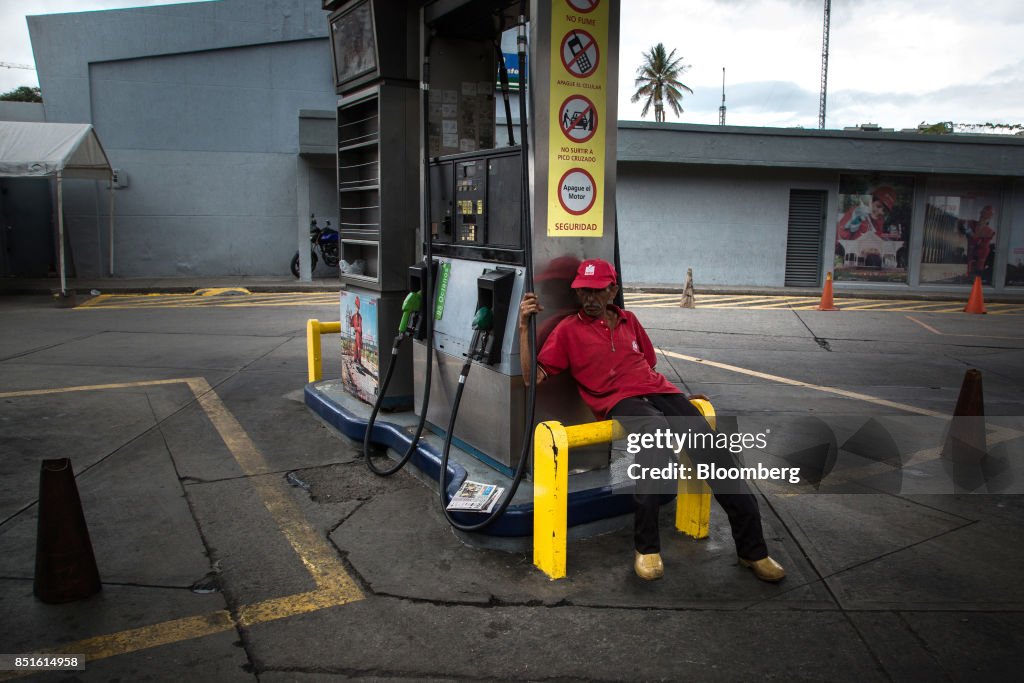 Petroleos de Venezuela SA Gas Stations As Motorists Face Long Lines Amid Gas Shortages