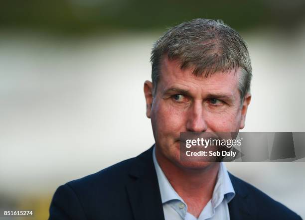 Louth , Ireland - 22 September 2017; Dundalk manager Stephen Kenny prior to the SSE Airtricity League Premier Division match between Dundalk and...