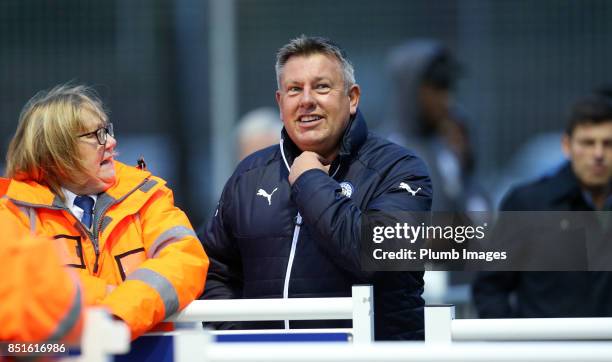 Manager Craig Shakespeare of Leicester City at Holmes Park ahead of the Premier League 2 match between Leicester City and Chelsea at Holmes Park on...