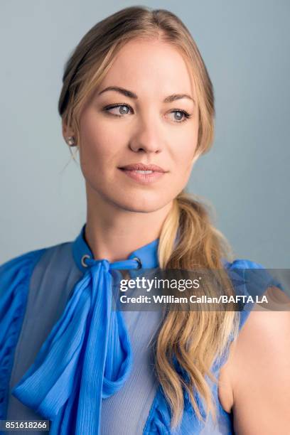 Actress Yvonne Strahovski from Hulu's 'The Handmaid's Tale' poses for a portrait BBC America BAFTA Los Angeles TV Tea Party 2017 at the The Beverly...