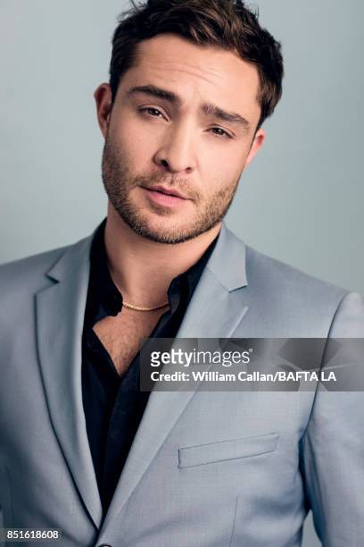 Actor Ed Westwick poses for a portrait BBC America BAFTA Los Angeles TV Tea Party 2017 at the The Beverly Hilton Hotel on September 16, 2017 in West...