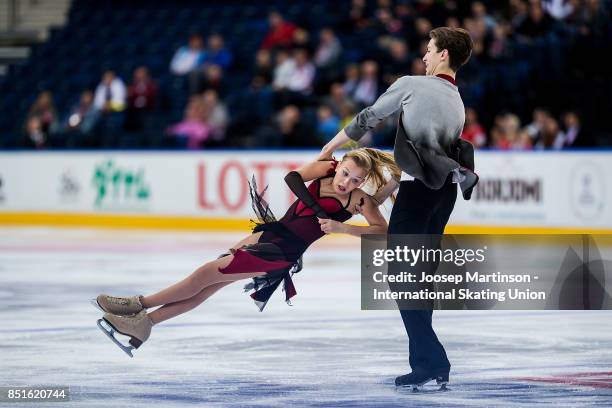 Arina Ushakova and Maxim Nekrasov of Russia compete in the Junior Ice Dance Free Dance during day two of the ISU Junior Grand Prix of Figure Skating...