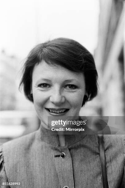 Delia Smith in Marylebone High Street, London, 27th November 1984.