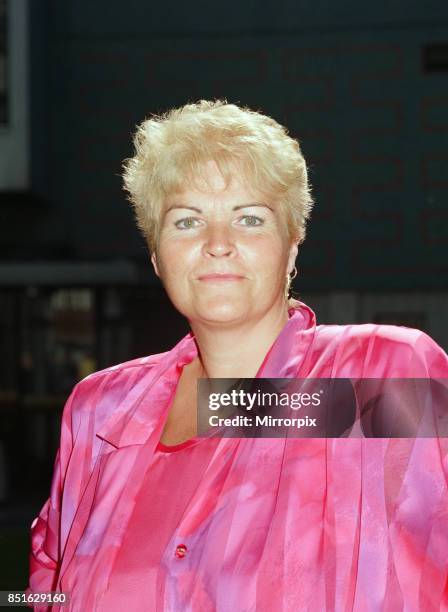 Pam St. Clement who plays Pat Butcher in the BBC television soap East Enders, 16th August 1988.