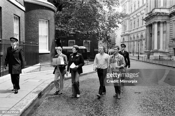 Gay rights march at 10 Downing Street, 28th June 1980.