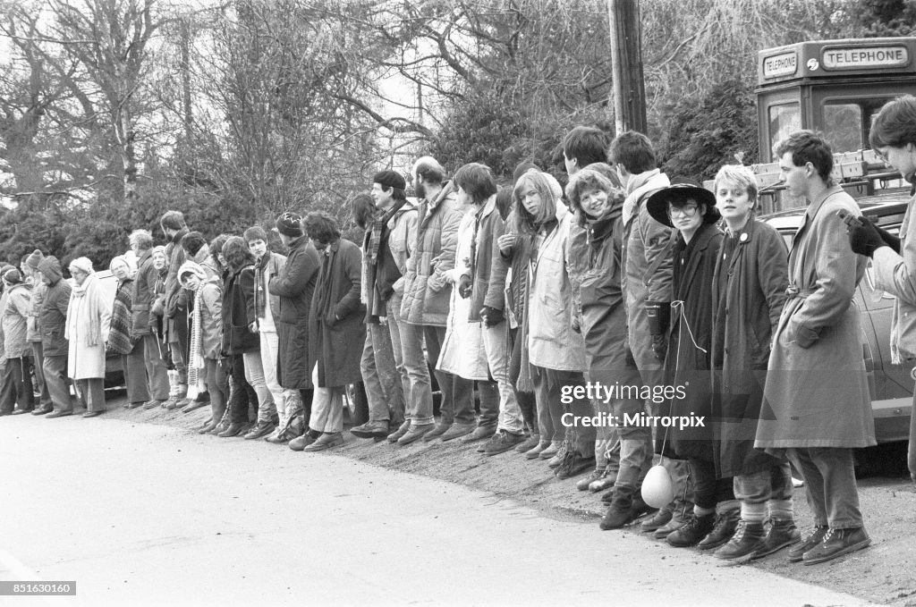 Greenham Common Women's Camp Human Chain Protest