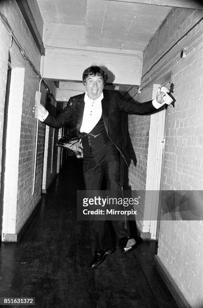Jimmy Tarbuck at Bournemouth Winter Gardens, where he is appearing in a Summer Show, 13th July 1984.