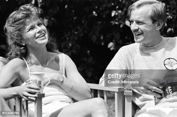 Julie Walters and Ian Charleson on location, 3rd July 1985.