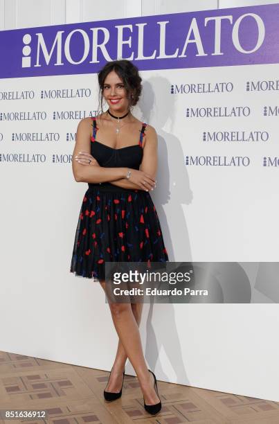 Cristina Pedroche attends the "Morellato party" photocall at Alma Club on September 22, 2017 in Madrid, Spain.