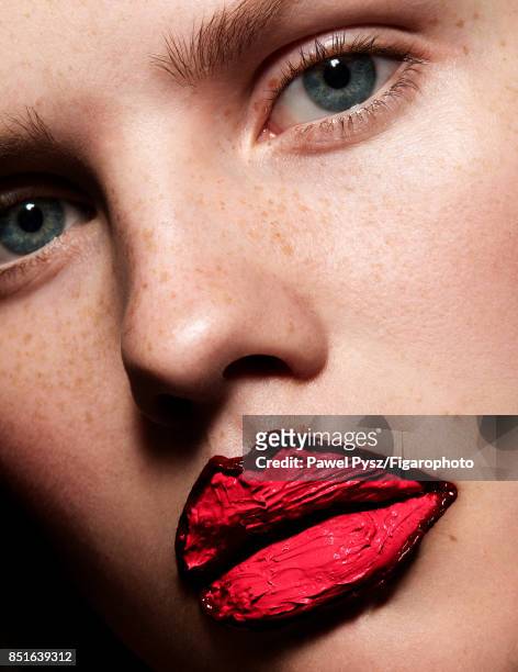 Model Elisabeth Faber poses at a beauty shoot for Madame Figaro on July 20, 2017 in Paris, France. Make-up by Givenchy. PUBLISHED IMAGE. CREDIT MUST...