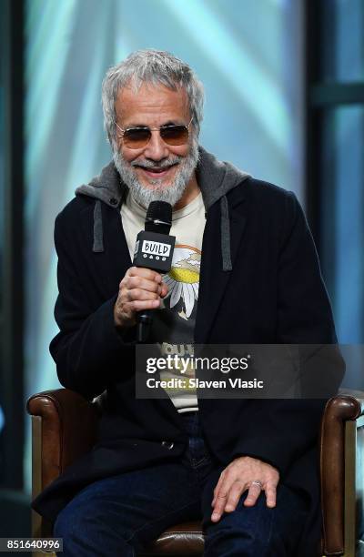 Singer-songwriterÊYusuf/Cat Stevens visits Build to talk about his new album "The Laughing Apple" at Build Studio on September 22, 2017 in New York...