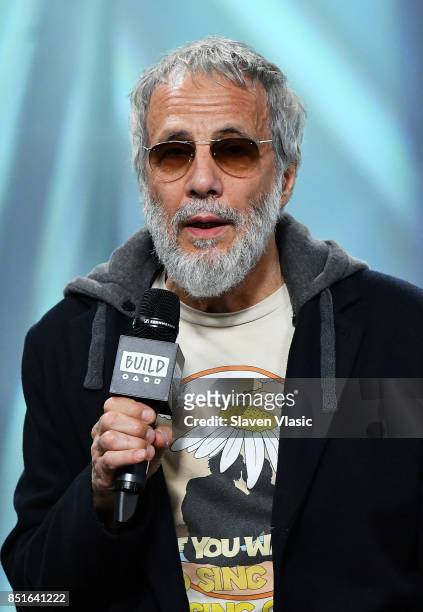 Singer-songwriterÊYusuf/Cat Stevens visits Build to talk about his new album "The Laughing Apple" at Build Studio on September 22, 2017 in New York...