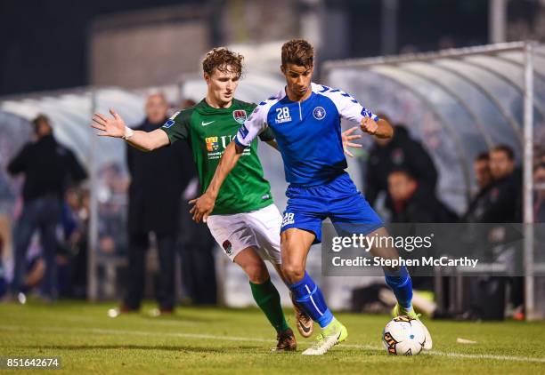 Limerick , Ireland - 22 September 2017; Barry Cotter of Limerick in action against Kieran Sadlier of Cork City during the SSE Airtricity League...