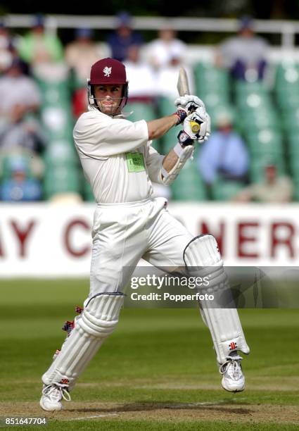 Jamie Cox of Somerset batting during the Frizzell County Championship match between Somerset and Leicestershire at the County Ground on May 15, 2002...