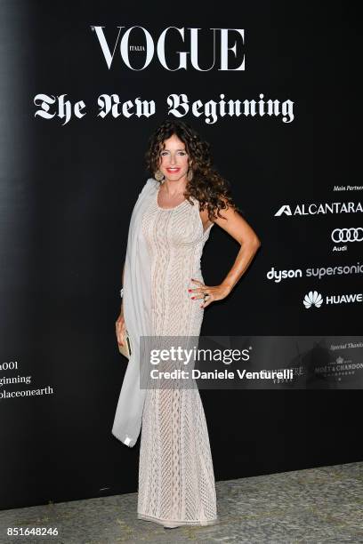 Gabriella Dompe attends the Vogue Italia 'The New Beginning' Party during Milan Fashion Week Spring/Summer 2018 on September 22, 2017 in Milan, Italy.