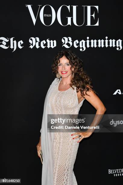 Gabriella Dompe attends the Vogue Italia 'The New Beginning' Party during Milan Fashion Week Spring/Summer 2018 on September 22, 2017 in Milan, Italy.