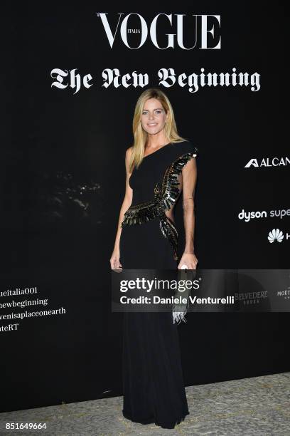 Elisabetta Pellini attends the Vogue Italia 'The New Beginning' Party during Milan Fashion Week Spring/Summer 2018 on September 22, 2017 in Milan,...