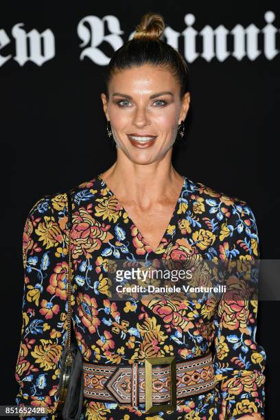 Martina Colombari attends the Vogue Italia 'The New Beginning' Party during Milan Fashion Week Spring/Summer 2018 on September 22, 2017 in Milan,...