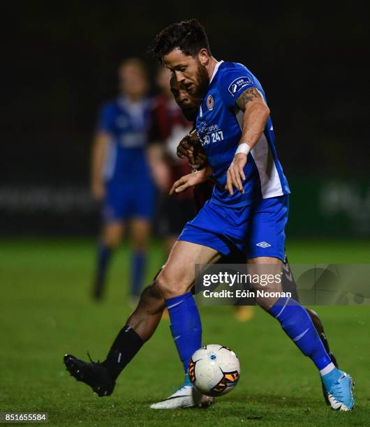 Dublin , Ireland - 22 September 2017; Billy Dennehy of St. Patricks Athletic in action against Fuad Sule of Bohemians during the SSE Airtricity...