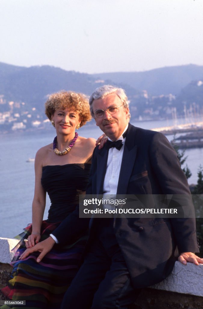 Ève Ruggiéri et Daniel Toscan du Plantier à Cannes en 1988