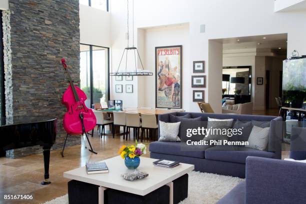 Magician Penn Jillette's home is photographed for Closer Weekly Magazine on June 15, 2016 at home in Nevada. PUBLISHED IMAGE.