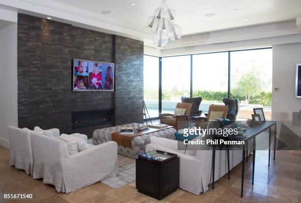 Magician Penn Jillette's home is photographed for Closer Weekly Magazine on June 15, 2016 at home in Nevada.