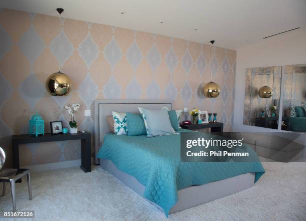 Magician Penn Jillette's home is photographed for Closer Weekly Magazine on June 15, 2016 at home in Nevada. Bedroom. PUBLISHED IMAGE.