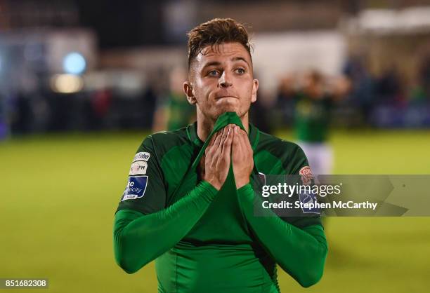 Limerick , Ireland - 22 September 2017; Connor Ellis of Cork City reacts following the SSE Airtricity League Premier Division match between Limerick...