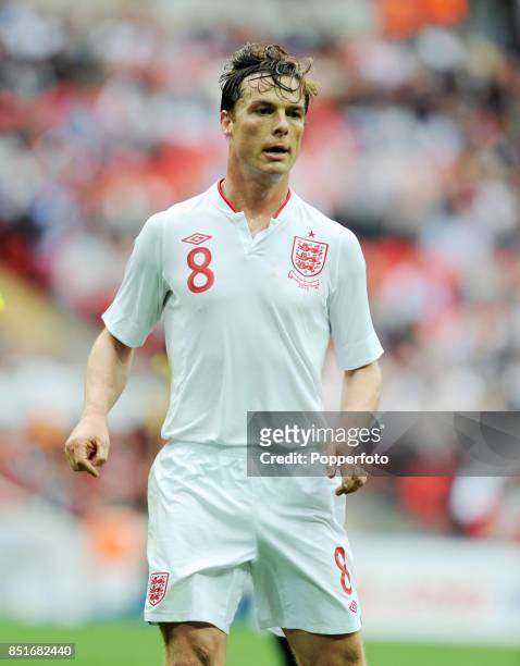 Scott Parker of England in action during the international friendly match between England and Belgium at Wembley Stadium on June 2, 2012 in London,...
