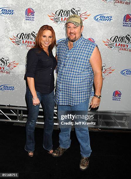 Larry The Cable Guy and wife Cara Whitney attend Comedy Central's "Roast of Larry the Cable Guy" held at The Warner Brothers Studio Lot on March 1,...