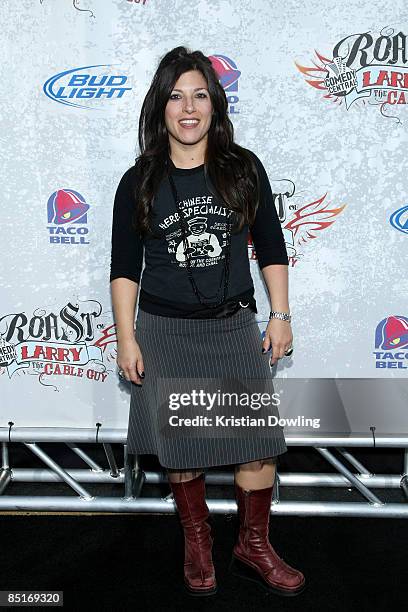 Rebecca Corry arrives for the Comedy Central Roast Of Larry The Cable Guy at the Warner Brother Studio Lot on March 1, 2009 in Burbank, USA.