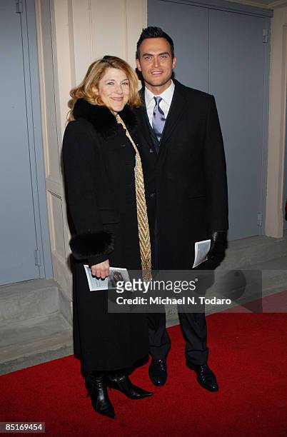 Victoria Clark and Cheyenne Jackson attend the opening night of "Guys & Dolls" on Broadway at the Nederlander Theatre on March 1, 2009 in New York...