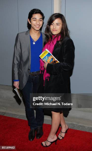 Mark Indelicato and Hannah Ammon attend the opening night of "Guys & Dolls" on Broadway at the Nederlander Theatre on March 1, 2009 in New York City.