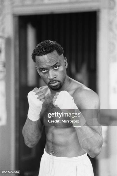 Nigel Benn on a photo shoot ahead of his next fight against American Tim Williams, which will be held at the Royal Albert Hall, London, Benn would go...