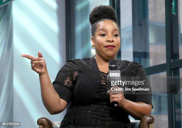 Actress Kimberly Hebert Gregory attends Build to discuss her show "Vice Principals" at Build Studio on September 22, 2017 in New York City.