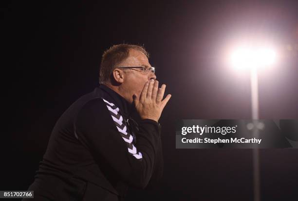 Limerick , Ireland - 22 September 2017; Limerick manager Neil McDonald during the SSE Airtricity League Premier Division match between Limerick FC...