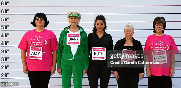 Amy Lame, Diana Moran, Ruth Lorenzo, Laila Morse and Lynda Bellingham launch the 'If I can do it...' Cancer Research Race for Life campaign on March...