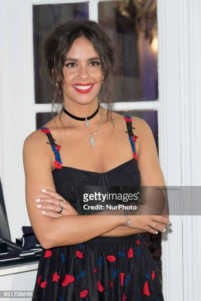 Cristina Pedroche attends the 'Morellato party' photocall at Alma Club on September 22, 2017 in Madrid, Spain.