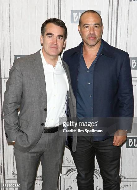 Actor Brian d'Arcy James and director Peter Landesman attend Build to discuss ""Mark Felt: The Man Who Brought Down the White House" at Build Studio...